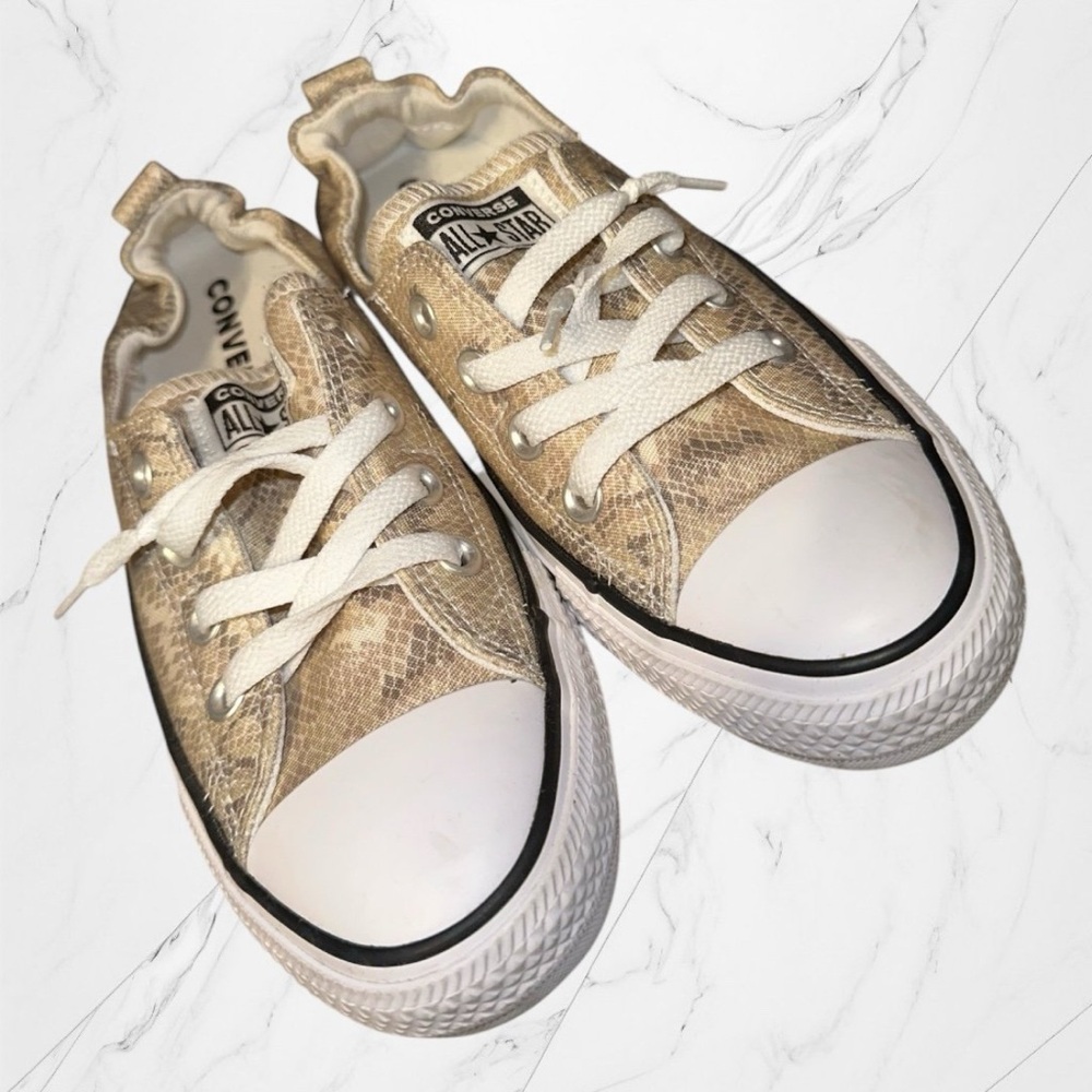 Converse Snake Print Gold Sneakers size us 8